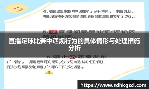 直播足球比赛中违规行为的具体情形与处理措施分析
